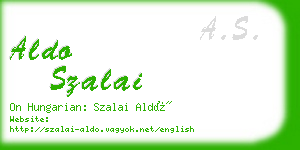 aldo szalai business card